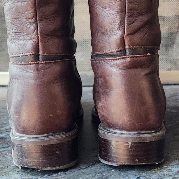 Santana Canada Cognac Leather Riding Boots Size 7.5M - Picture 12 of 15
